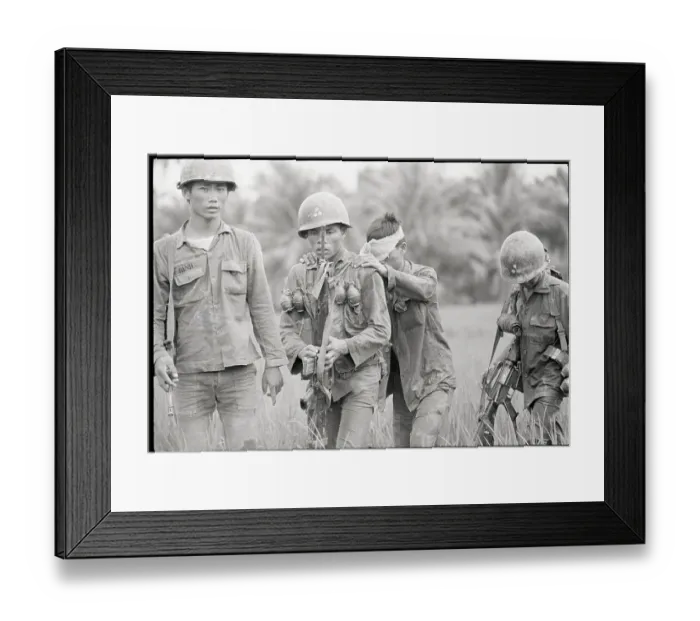 Framed Print : Vietnam Soldier Leading Blinded Comrade Framed Print : Vietnam Soldier Leading Blinded Comrade