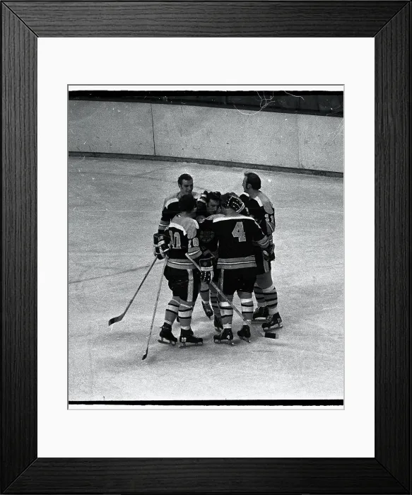 Framed Print : Players Embracing Bobby Orr on Ice Framed Print : Players Embracing Bobby Orr on Ice