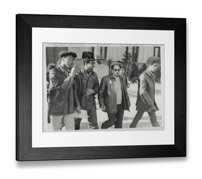 Framed Print : Bobby Rush and Others Leaving Courthouse