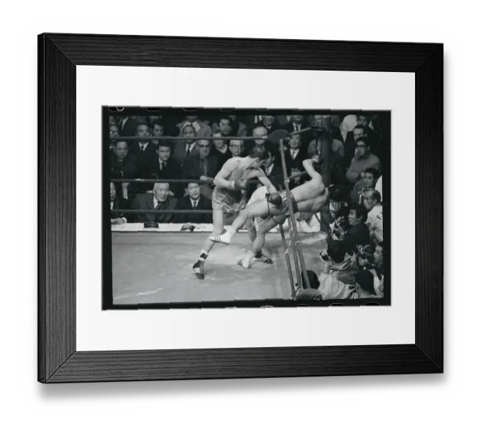 Framed Print : Boxing Action With Johnny Famechon and Fighting Harada Framed Print : Boxing Action With Johnny Famechon and Fighting Harada
