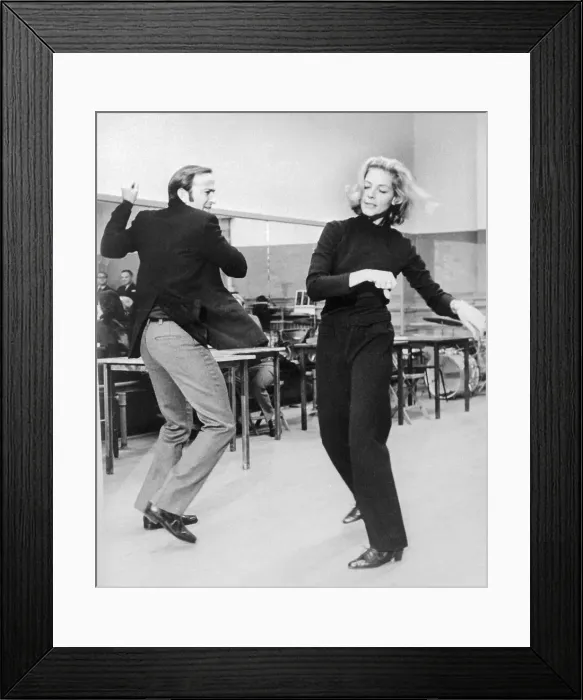 Framed Print : Lauren Bacall Learning a Dance Routine Framed Print : Lauren Bacall Learning a Dance Routine