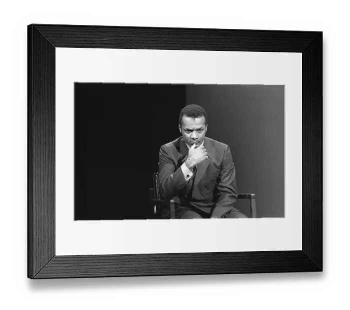 Framed Print : Curt Flood During Interview Framed Print : Curt Flood During Interview