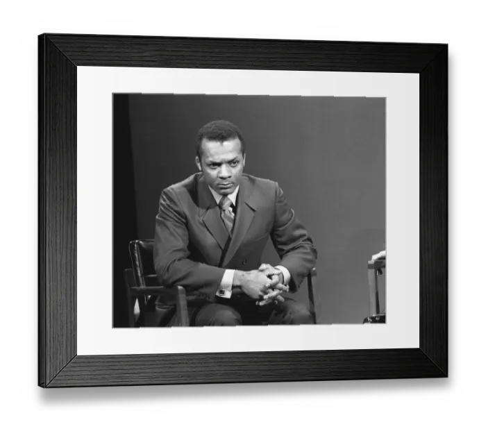 Framed Print : Curt Flood During Interview Framed Print : Curt Flood During Interview