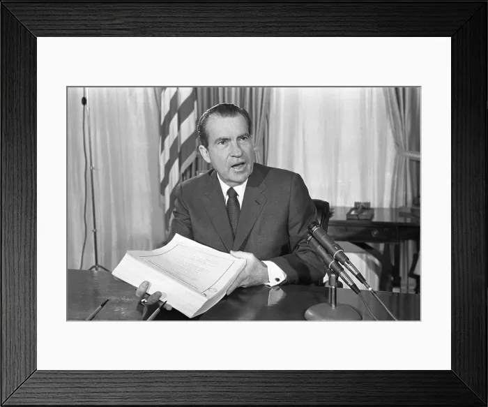 Framed Print : President Richard M. Nixon Signs Bill Framed Print : President Richard M. Nixon Signs Bill