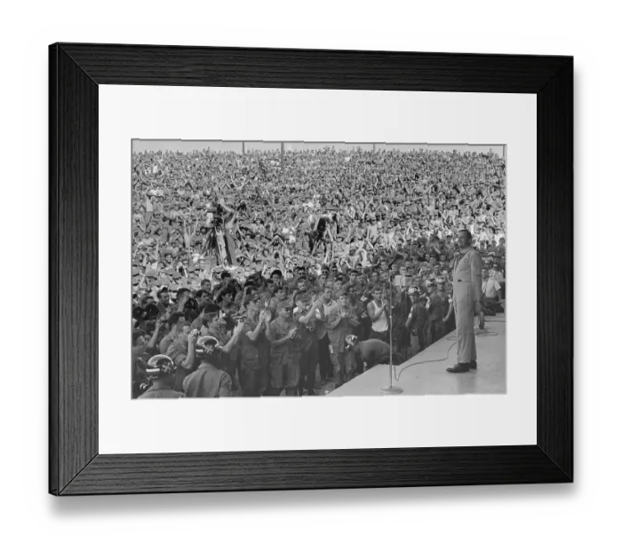 Framed Print : Neil Armstrong Standing on Stage Before Crowd Framed Print : Neil Armstrong Standing on Stage Before Crowd
