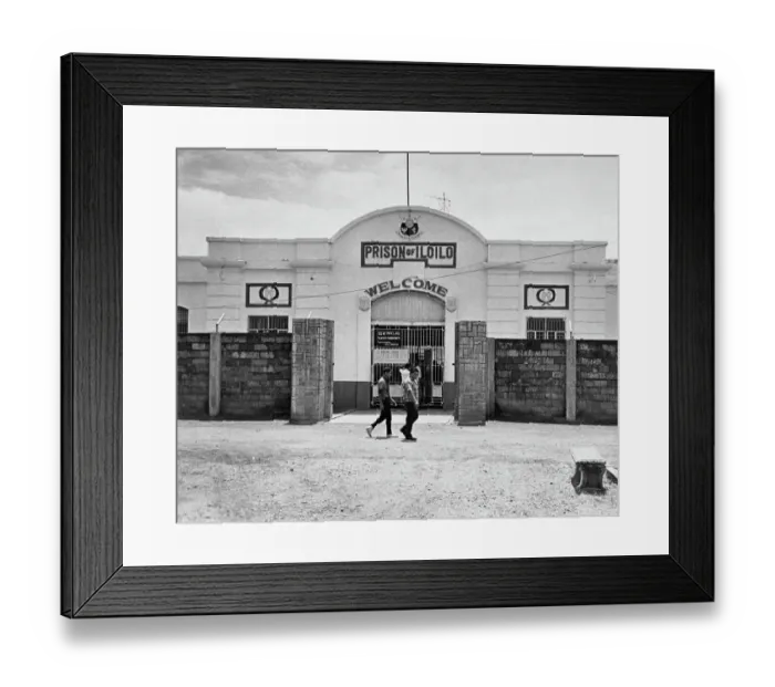 Framed Print : Welcome Sign At The Gate Of Iloilo Prison In The Philippines Framed Print : Welcome Sign At The Gate Of Iloilo Prison In The Philippines