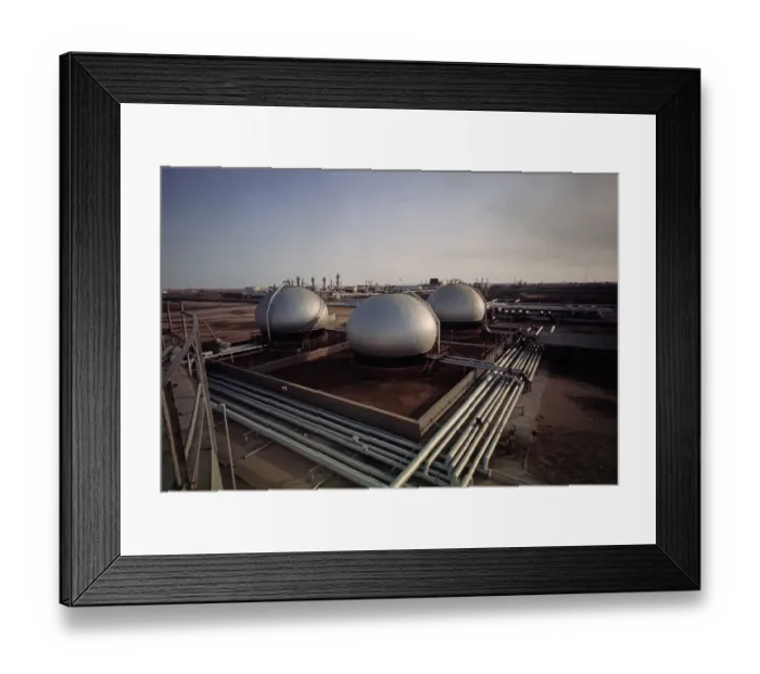 Framed Print : Gas-Oil Separation Plant, Saudi Arabia Framed Print : Gas-Oil Separation Plant, Saudi Arabia