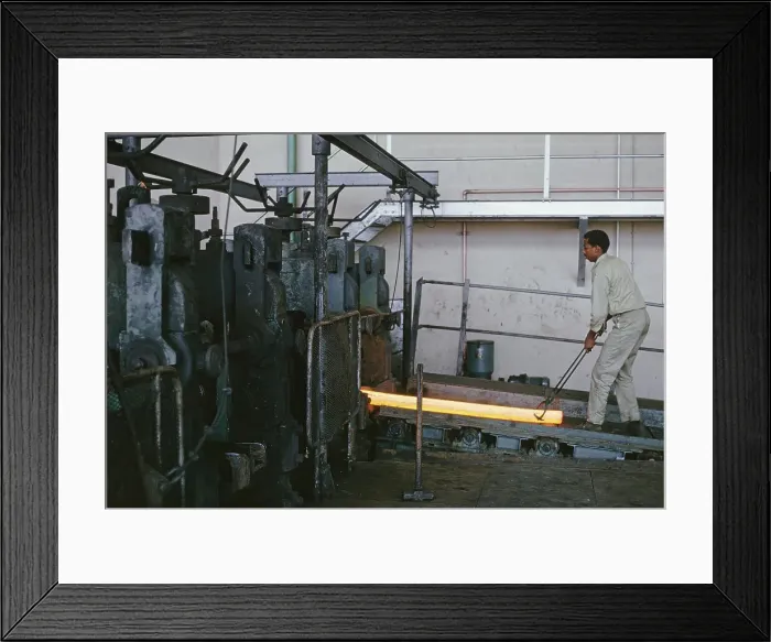 Framed Print : Worker At A Steel Mill Framed Print : Worker At A Steel Mill