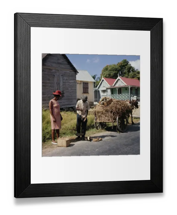 Framed Print : Vendor With Cart, Barbados Framed Print : Vendor With Cart, Barbados