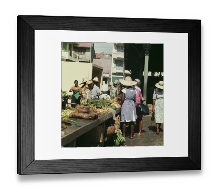 Framed Print : Market In Guadeloupe Framed Print : Market In Guadeloupe