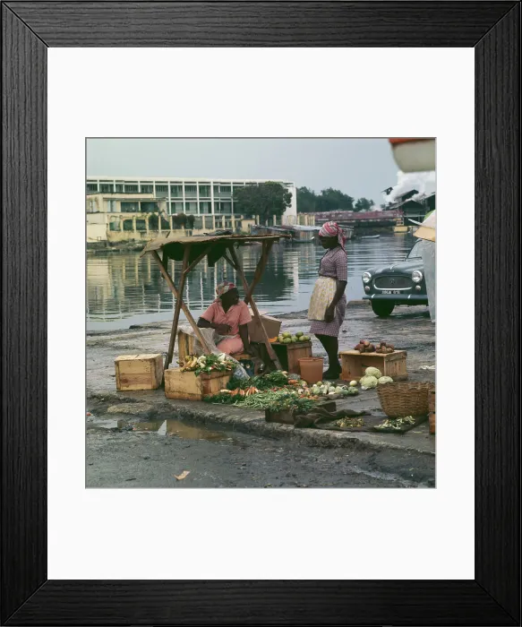 Framed Print : Market In Guadeloupe
