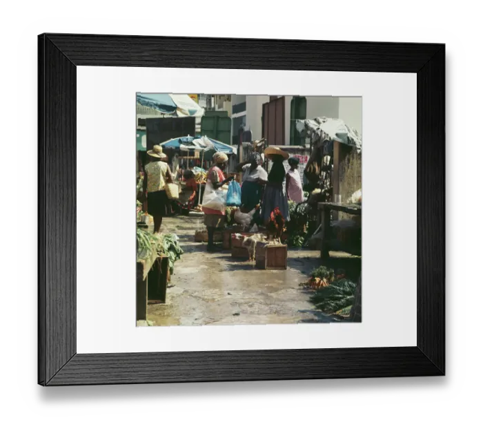 Framed Print : Market In Guadeloupe