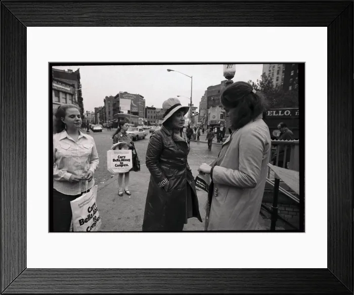 Framed Print : Bella Abzug Standing Outside Campaign Headquarters Framed Print : Bella Abzug Standing Outside Campaign Headquarters