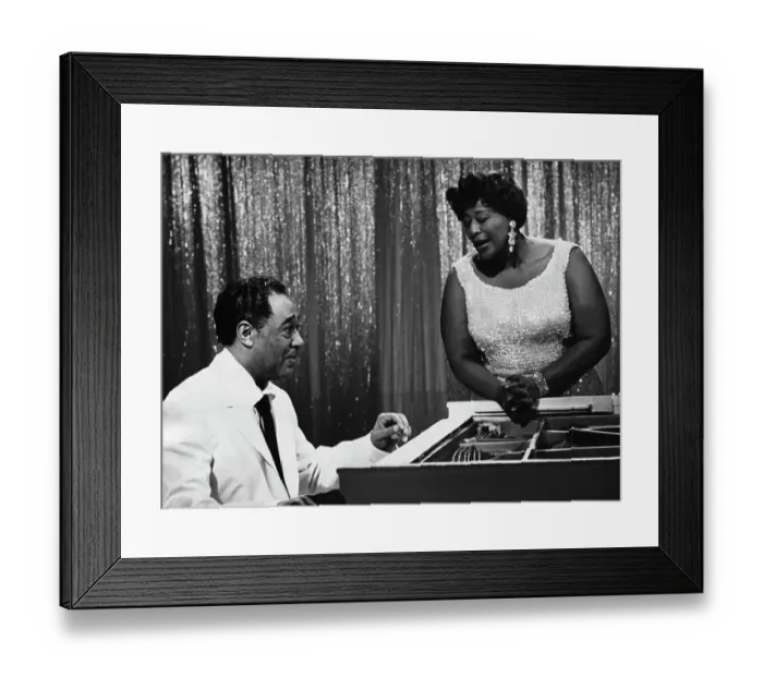 Framed Print : Duke Ellington and Ella Fitzgerald at Piano Framed Print : Duke Ellington and Ella Fitzgerald at Piano