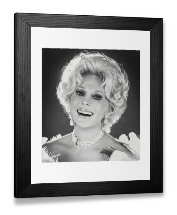 Framed Print : Portrait of Zsa Zsa Gabor Framed Print : Portrait of Zsa Zsa Gabor