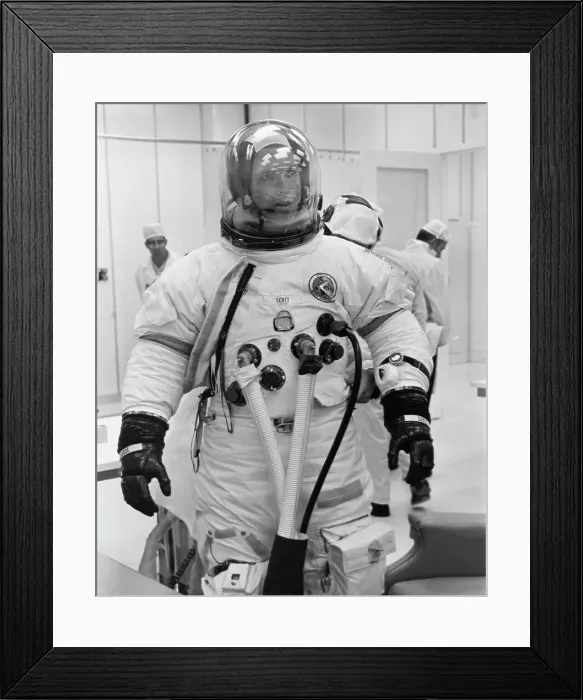 Framed Print : David Scott Testing Space Suit Framed Print : David Scott Testing Space Suit