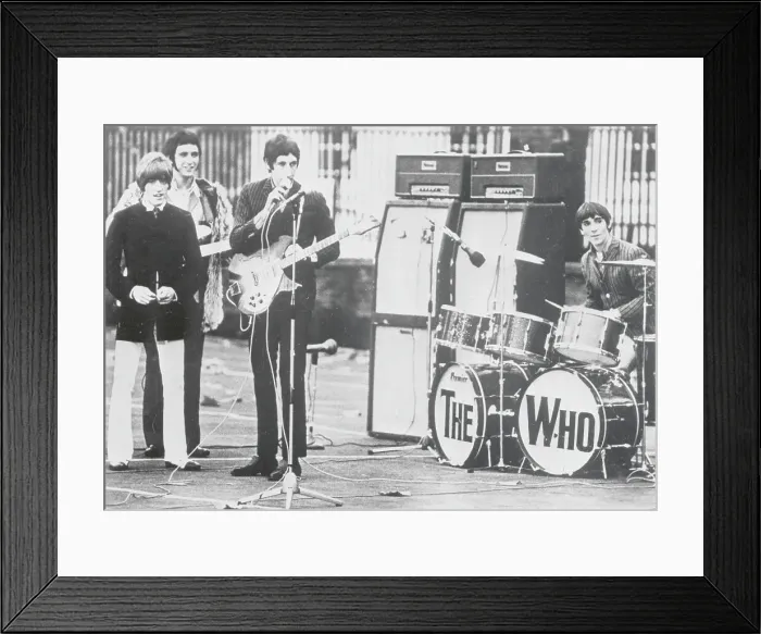 Framed Print : Portrait of The Who with Instruments Framed Print : Portrait of The Who with Instruments