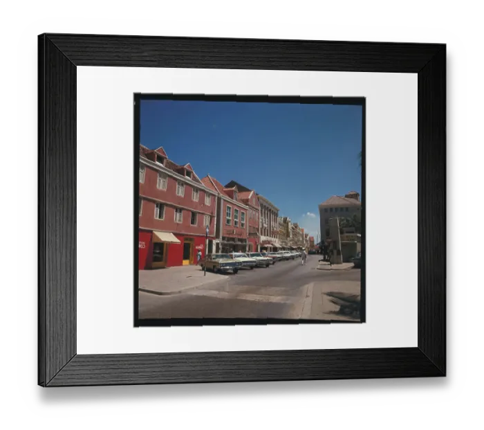 Framed Print : Street Scene in Curacao