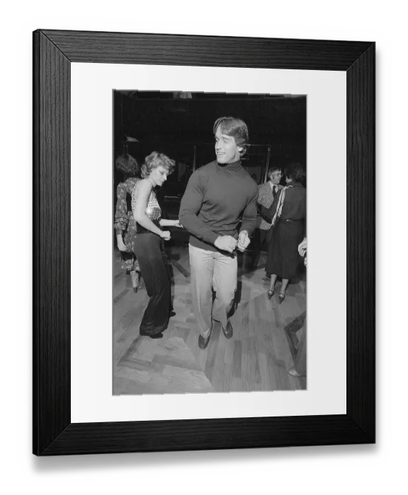 Framed Print : Arnold Schwarzenegger at a Disco Framed Print : Arnold Schwarzenegger at a Disco