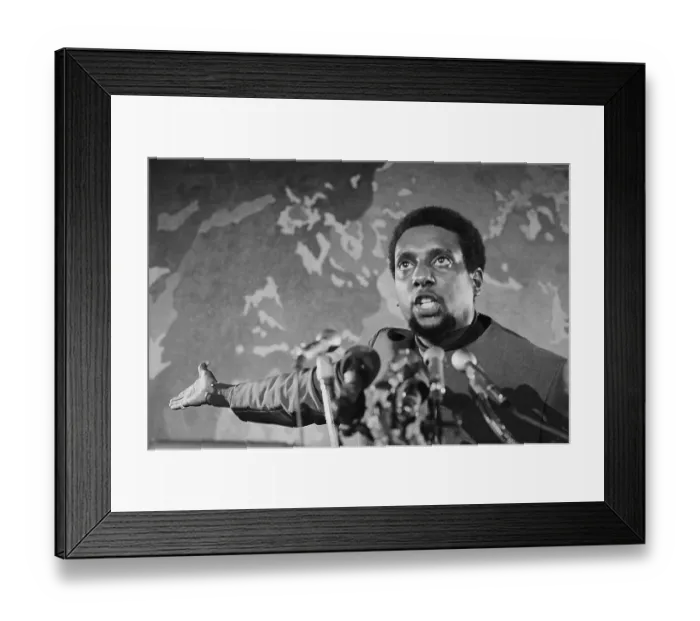 Framed Print : Stokely Carmichael Giving Speech Framed Print : Stokely Carmichael Giving Speech