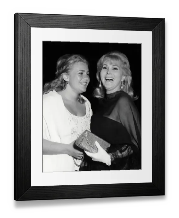 Framed Print : Zsa Zsa Gabor Smiling with Daughter Francesca Framed Print : Zsa Zsa Gabor Smiling with Daughter Francesca