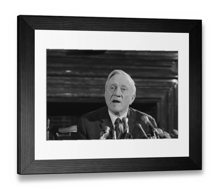 Framed Print : William O. Douglas Speaking at Microphones Framed Print : William O. Douglas Speaking at Microphones