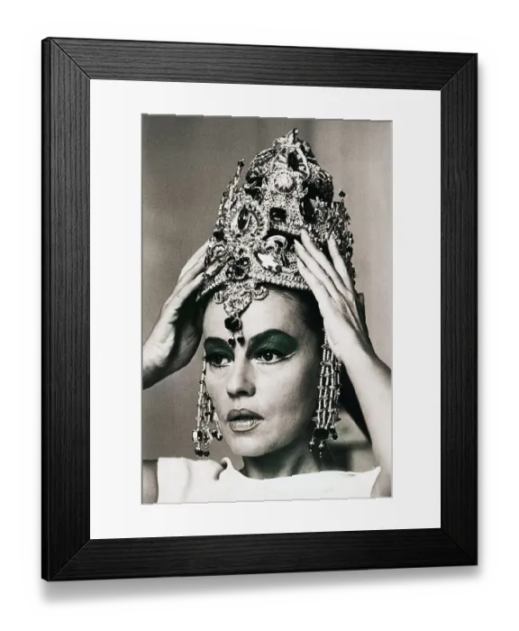 Framed Print : Jeanne Moreau in Costume as Mata Hari