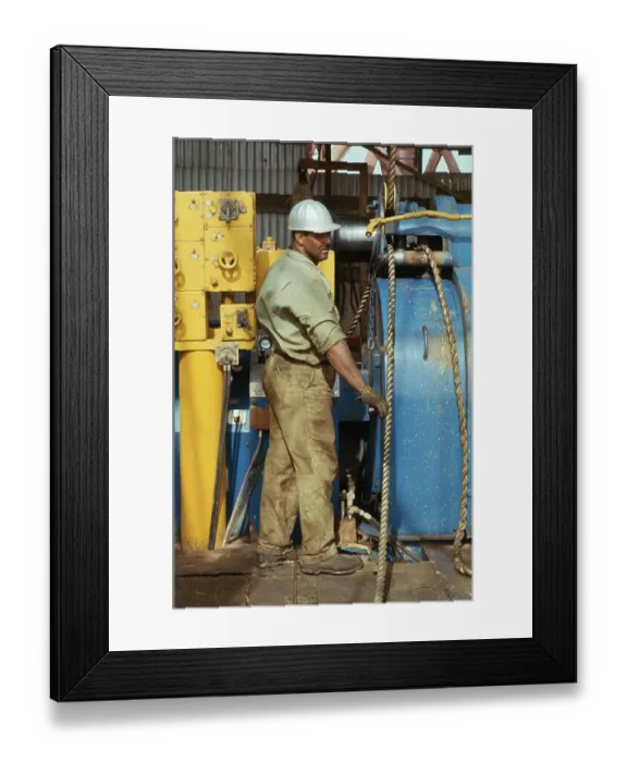 Framed Print : Driller on Offshore Oil Rig Framed Print : Driller on Offshore Oil Rig