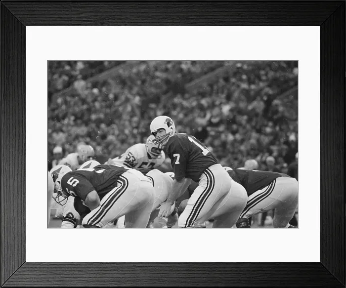 Framed Print : Football Players Getting Ready to Make Play Framed Print : Football Players Getting Ready to Make Play