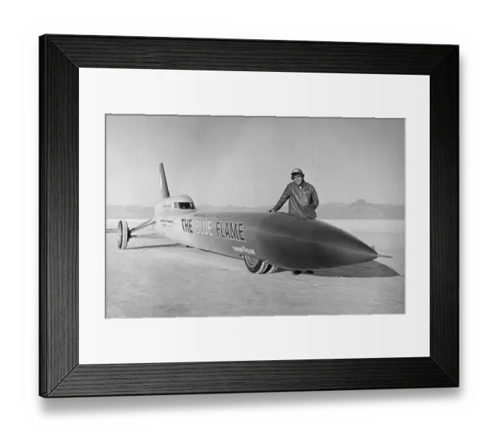 Framed Print : Gary Gabelich Standing by Car Framed Print : Gary Gabelich Standing by Car