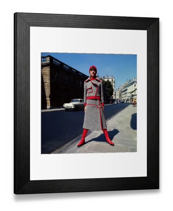 Framed Print : Model Posing on Street Framed Print : Model Posing on Street