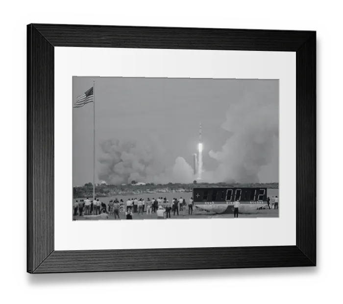 Framed Print : Crowd Observing Apollo 13 Framed Print : Crowd Observing Apollo 13