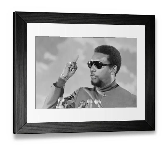 Framed Print : Stokely Carmichael Speaking At Microphones Framed Print : Stokely Carmichael Speaking At Microphones