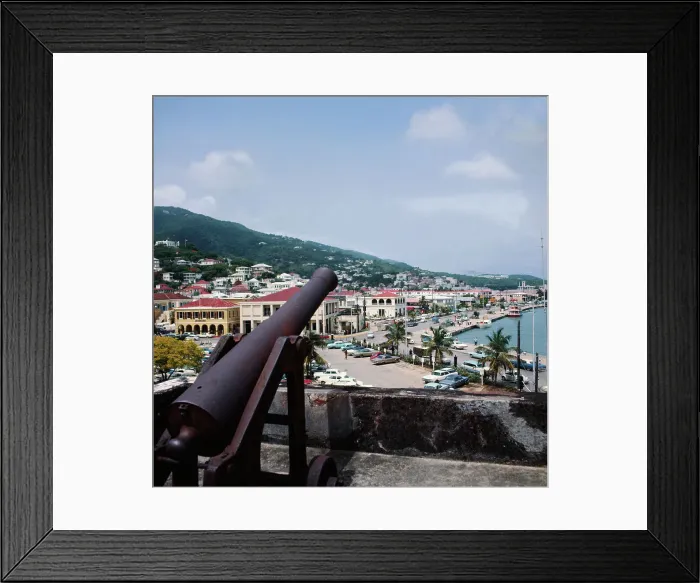 Framed Print : Cannon Overlooking Harbor Framed Print : Cannon Overlooking Harbor