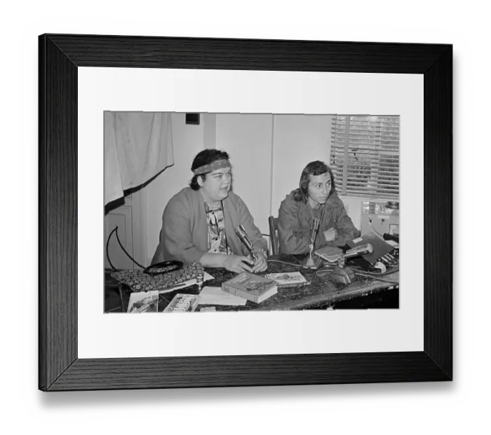Framed Print : Grace Thorpe Being Interviewed