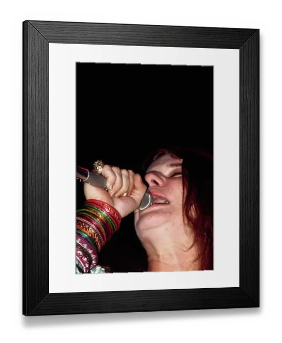 Framed Print : Janis Joplin Singing on Stage Framed Print : Janis Joplin Singing on Stage