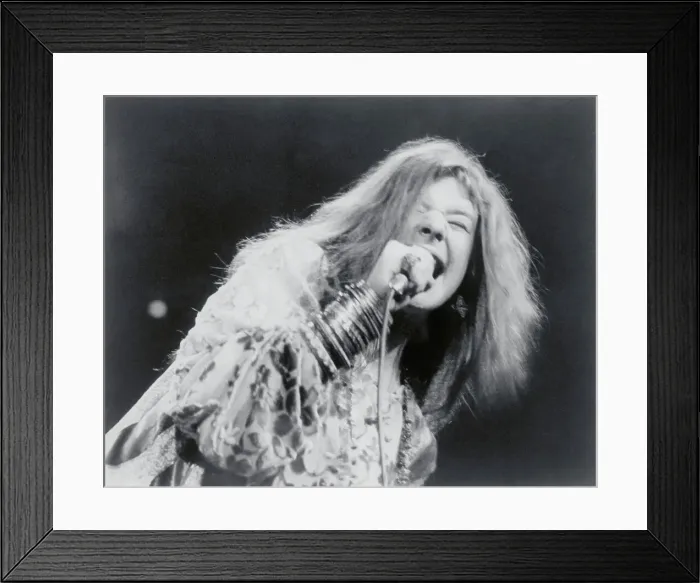 Framed Print : Janis Joplin Singing Framed Print : Janis Joplin Singing
