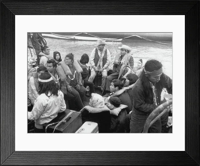 Framed Print : Indian Elders Join at Alcatraz Framed Print : Indian Elders Join at Alcatraz