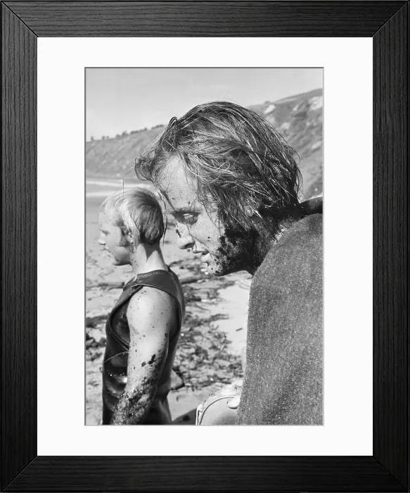 Framed Print : Man, Woman, Splattered W / Oil Framed Print : Man, Woman, Splattered W / Oil