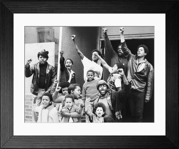 Framed Print : African Americans Give Black Power Salute Framed Print : African Americans Give Black Power Salute