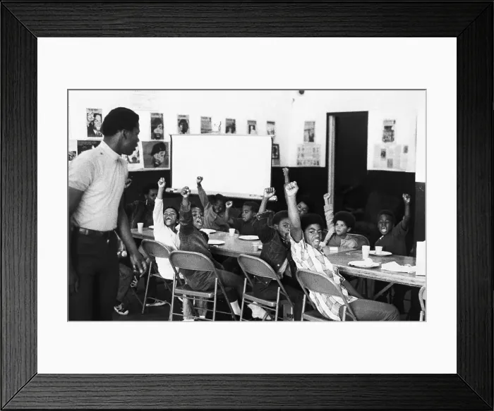 Framed Print : Black Power Salute at Liberation School Framed Print : Black Power Salute at Liberation School