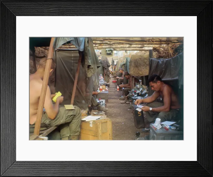 Framed Print : Soldiers Reading Their Mail Framed Print : Soldiers Reading Their Mail