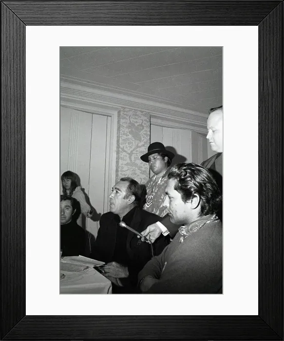 Framed Print : Anthony Quinn Sympathizes with Indians Framed Print : Anthony Quinn Sympathizes with Indians
