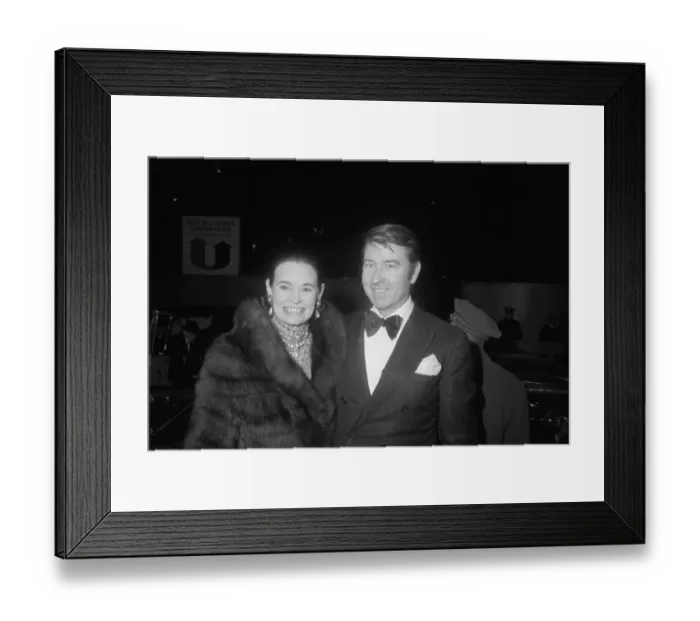 Framed Print : Gloria Vanderbilt and Husband Wyatt Cooper