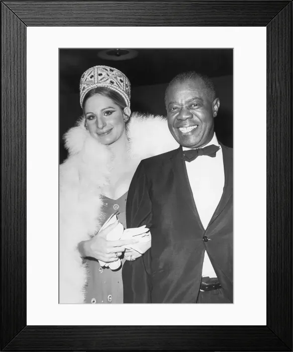 Framed Print : Barbra Streisand and Louis Armstrong at Premiere of Hello, Dolly Framed Print : Barbra Streisand and Louis Armstrong at Premiere of Hello, Dolly