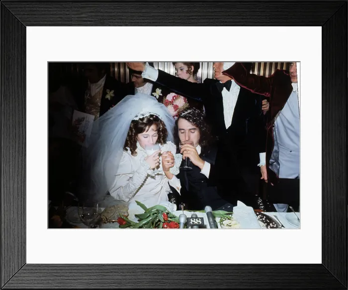 Framed Print : Tiny Tim and Newlywed at Wedding Framed Print : Tiny Tim and Newlywed at Wedding