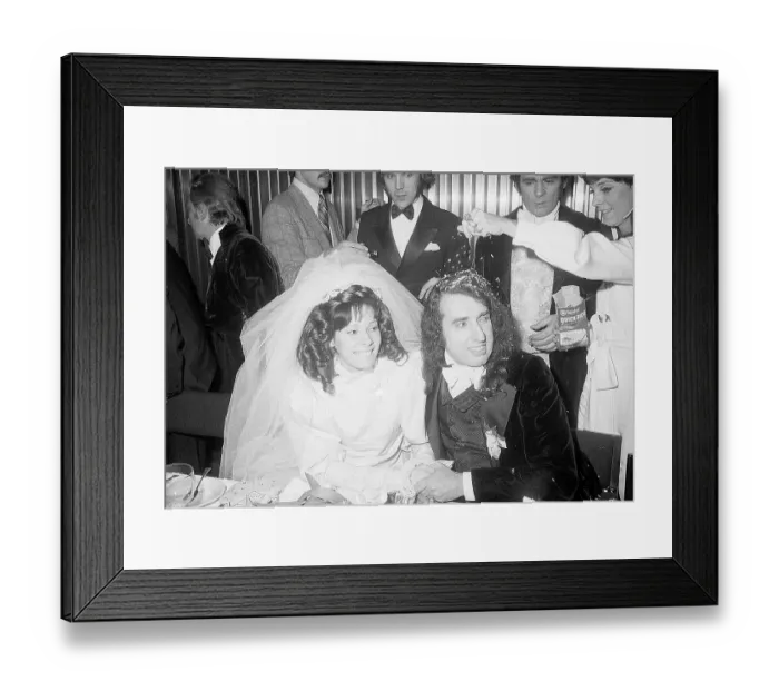 Framed Print : Tiny Tim and Miss Vicki at Their Wedding