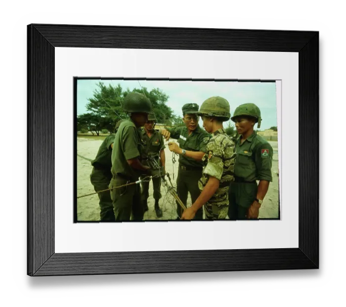 Framed Print : Soldiers Using Earth Digging Machinery Framed Print : Soldiers Using Earth Digging Machinery