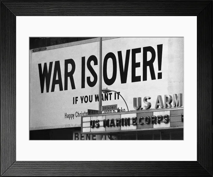 Framed Print : Billboard in Times Square, War is Over! Framed Print : Billboard in Times Square, War is Over!