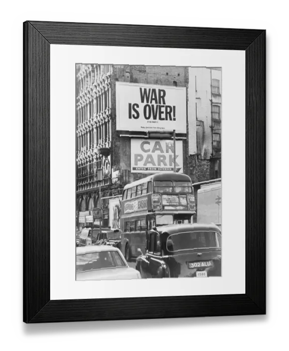 Framed Print : Peace Message from John Lennon and Yoko Ono Framed Print : Peace Message from John Lennon and Yoko Ono